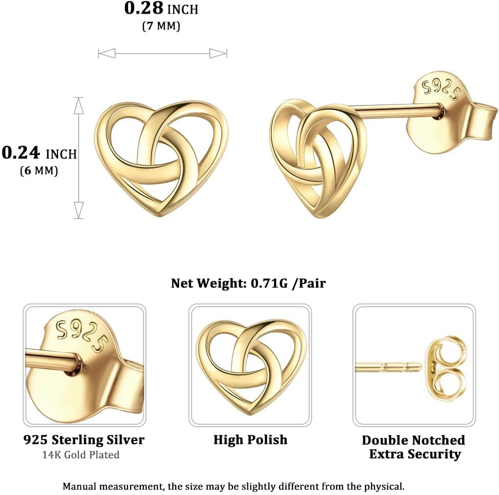 ChicSilver Pendientes celtas para mujer de plata de ley hipoalergén...