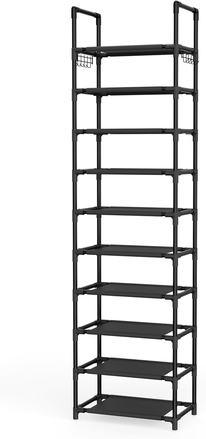 LANTEFUL Zapatero de 10 Niveles, 25 Pares, Organizador de Zapatos A...