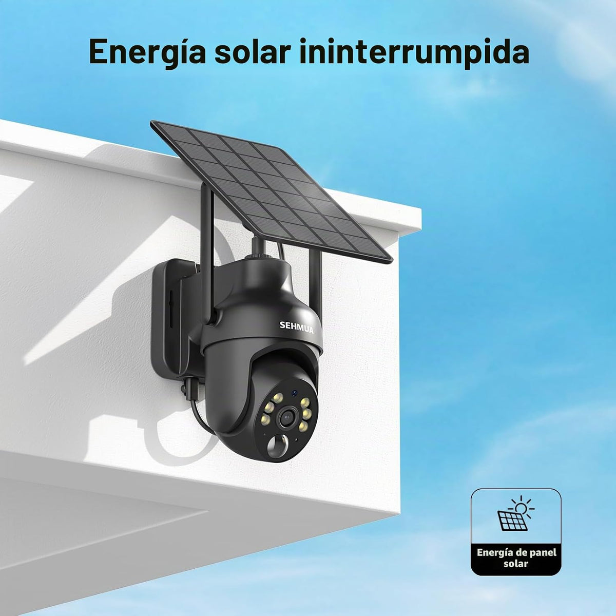 SEHMUA Cámaras de seguridad solar 2K inalámbricas para exteriores,...