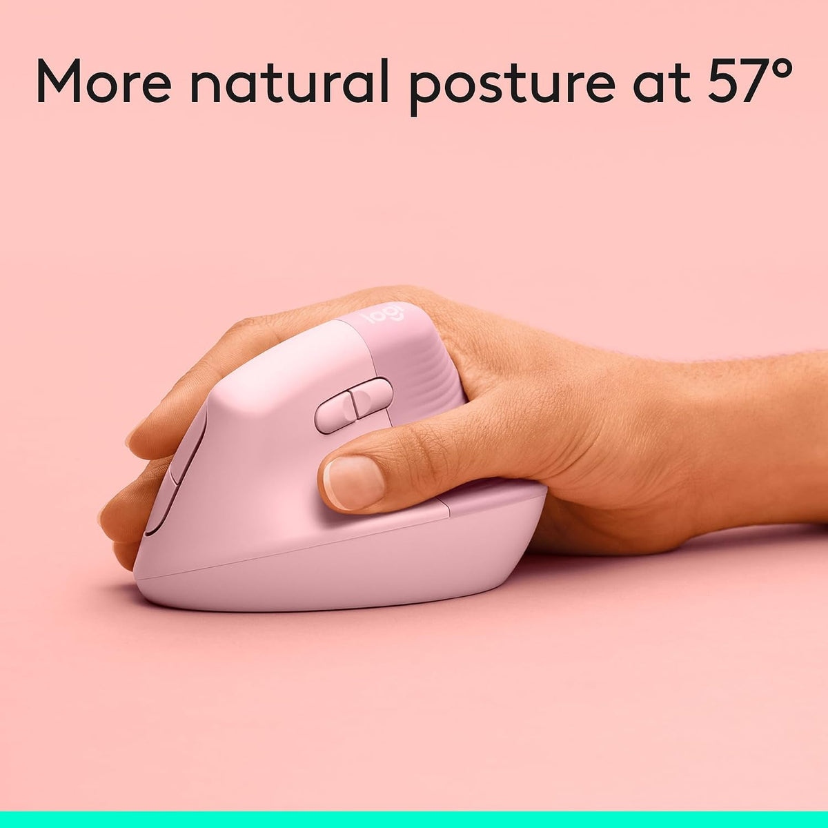 Ratón inalámbrico ergonómico vertical Logitech Lift - Rosa | Conéct...
