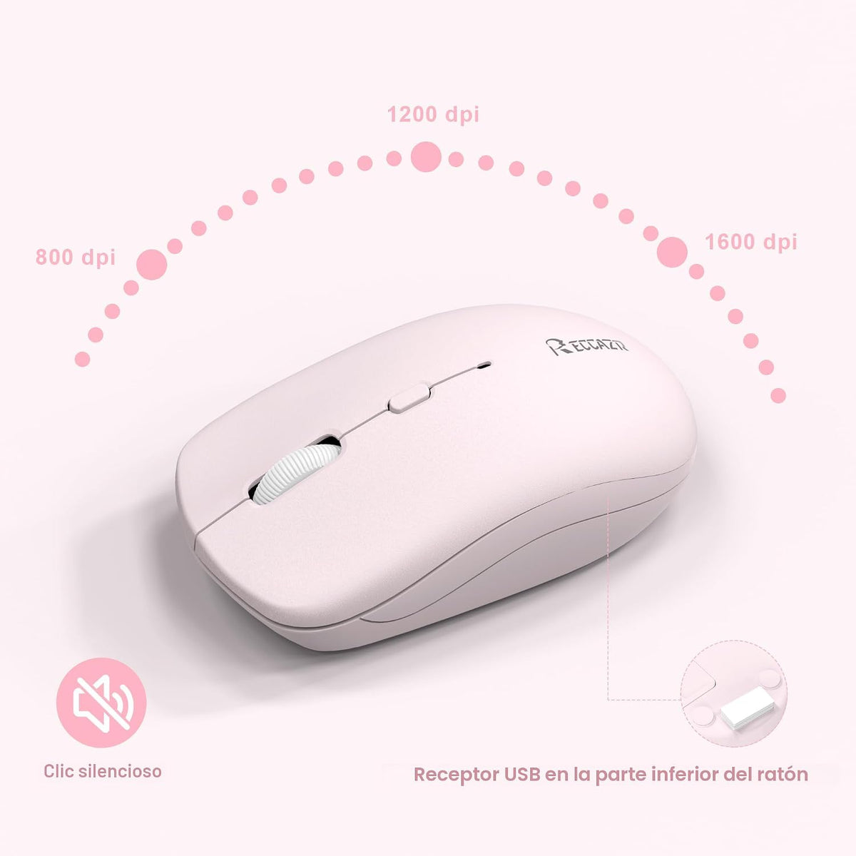 Teclado inalámbrico y mouse combinado silencioso para oficina y hog...