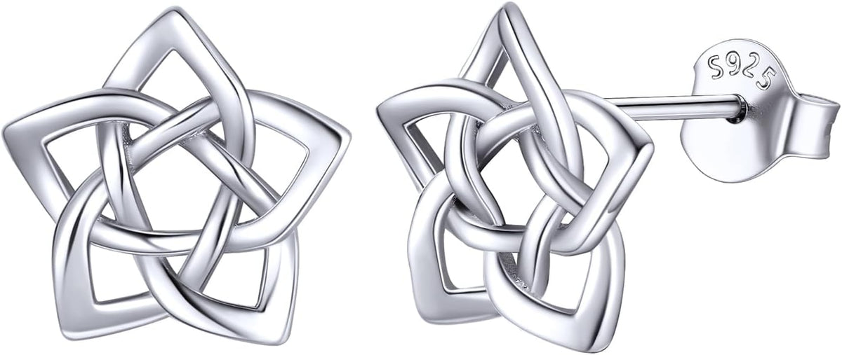 ChicSilver Pendientes celtas para mujer de plata de ley hipoalergén...