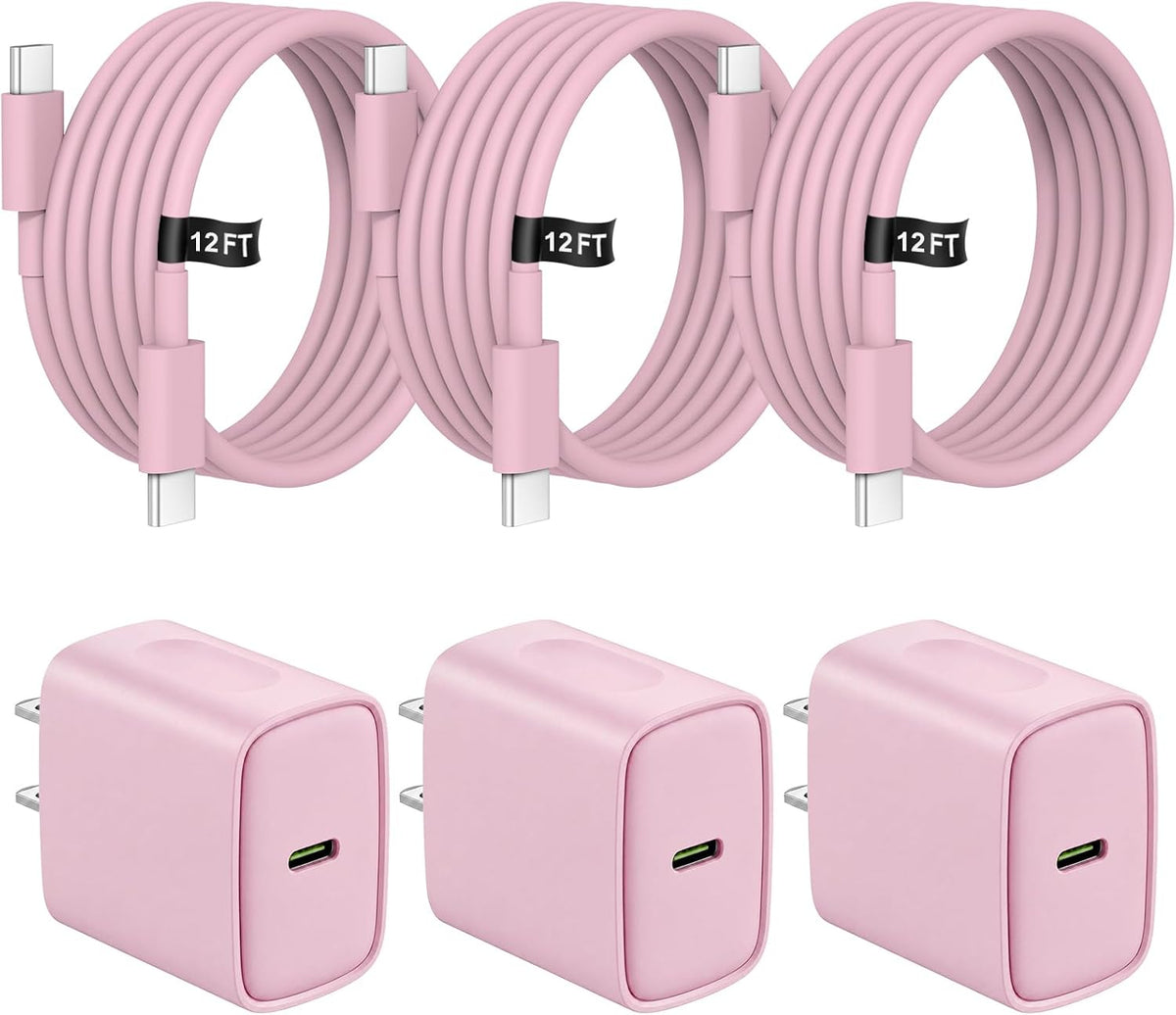Cargador de carga rápida para iPhone 18, 17, 16, 15, paquete de 3 u...