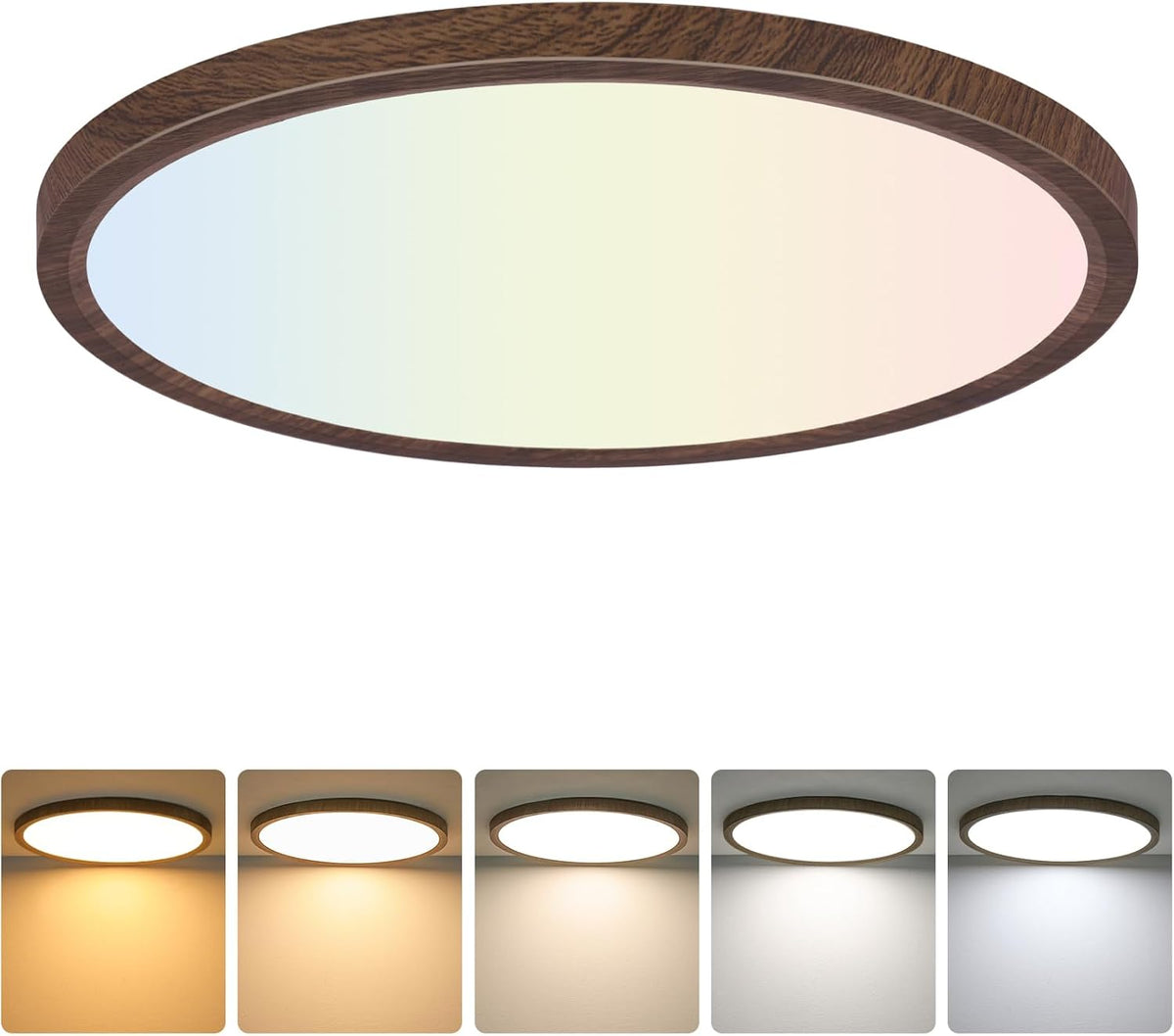 Brightever Lámpara LED de techo empotrada de 12 pulgadas, regulable...