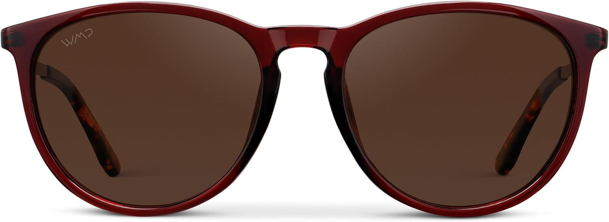 WearMe Pro Gafas de sol polarizadas redondas para mujer, protección...