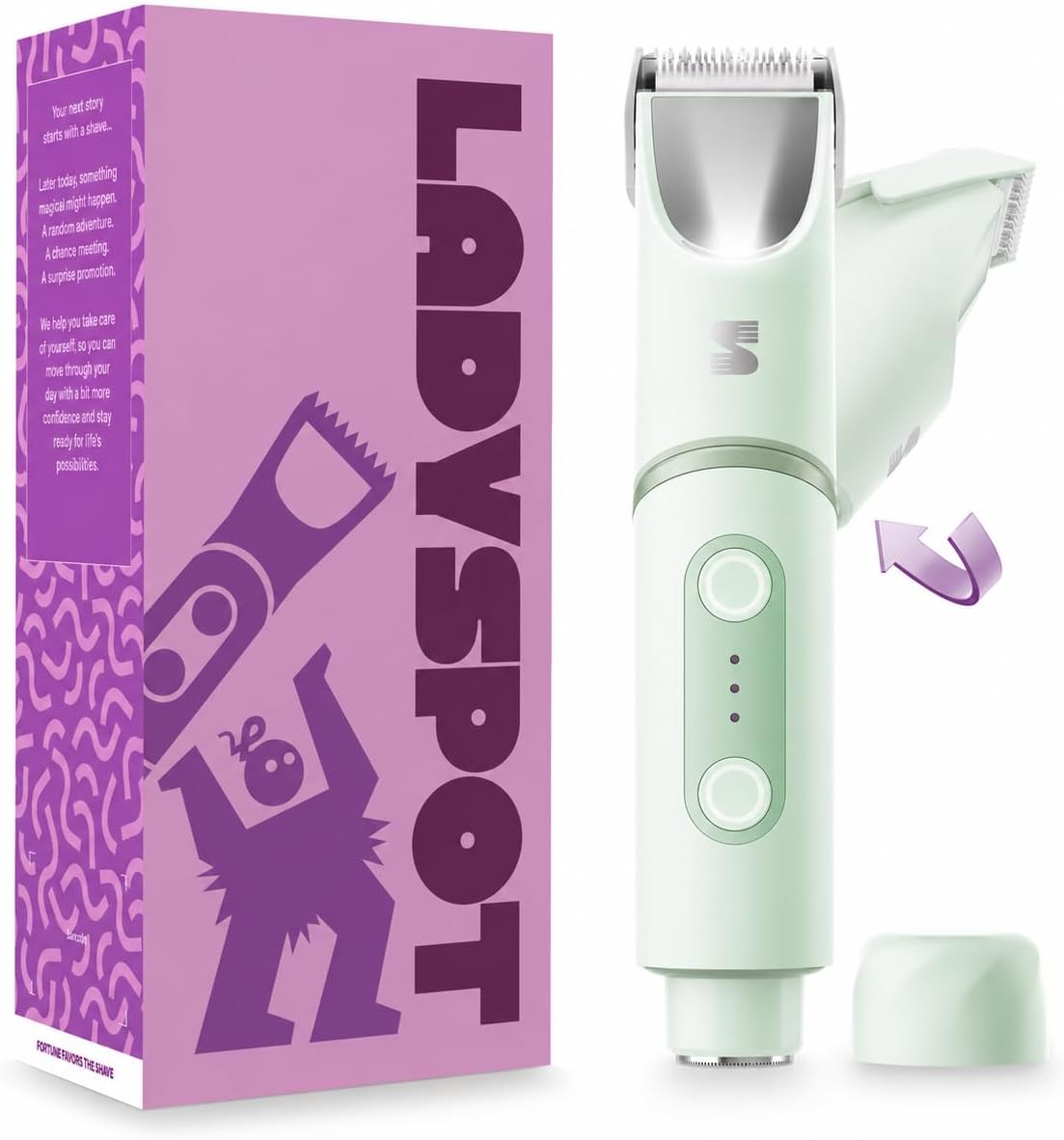 LADYSPOT SpinDuo 2 en 1 recortadora de bikini eléctrica para mujer,...