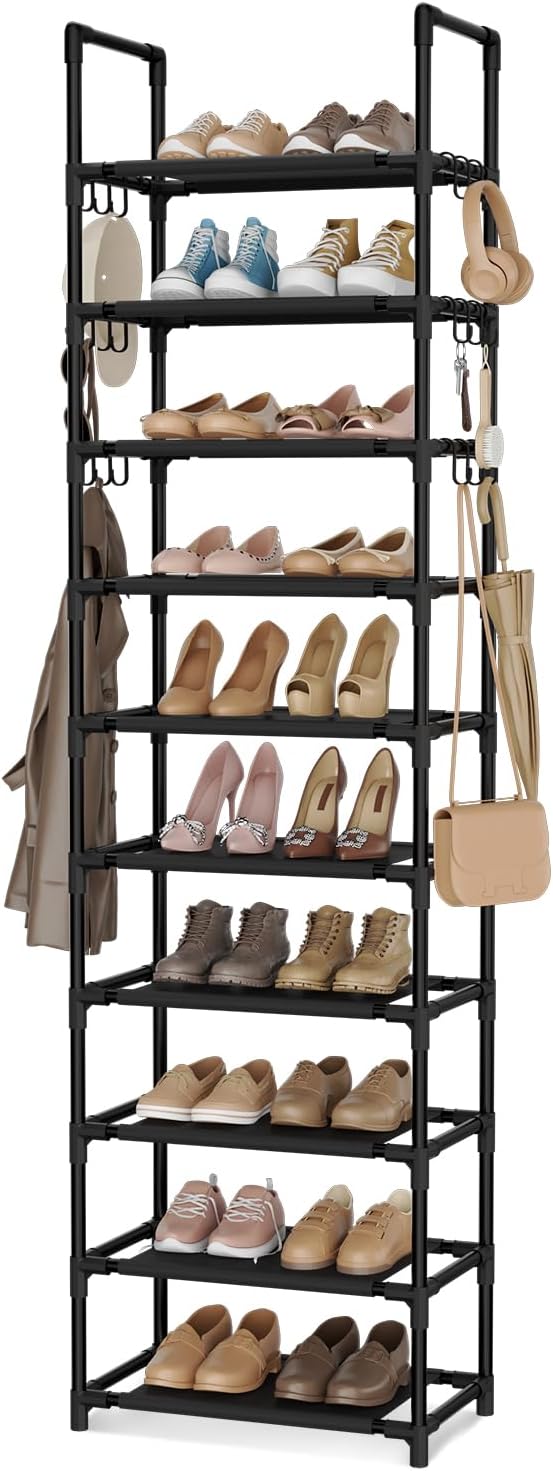 VTRIN - Estantería alta de 10 niveles para zapatos, con capacidad p...