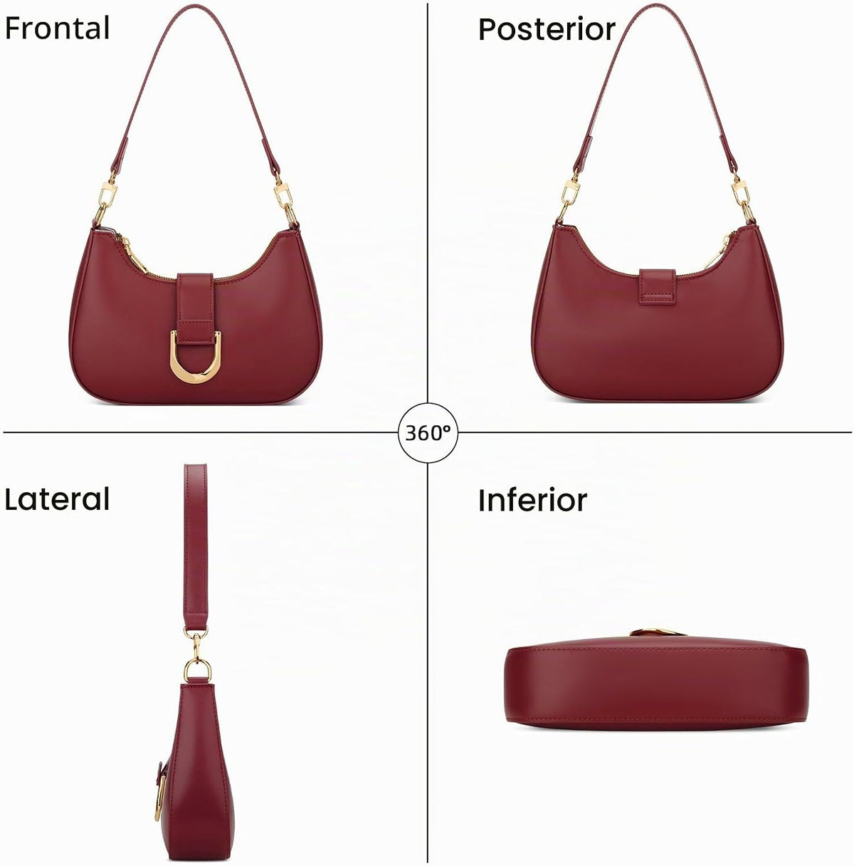 KKXIU Bolso de Hombro para Mujer Bolso de Moda para Todos los días...