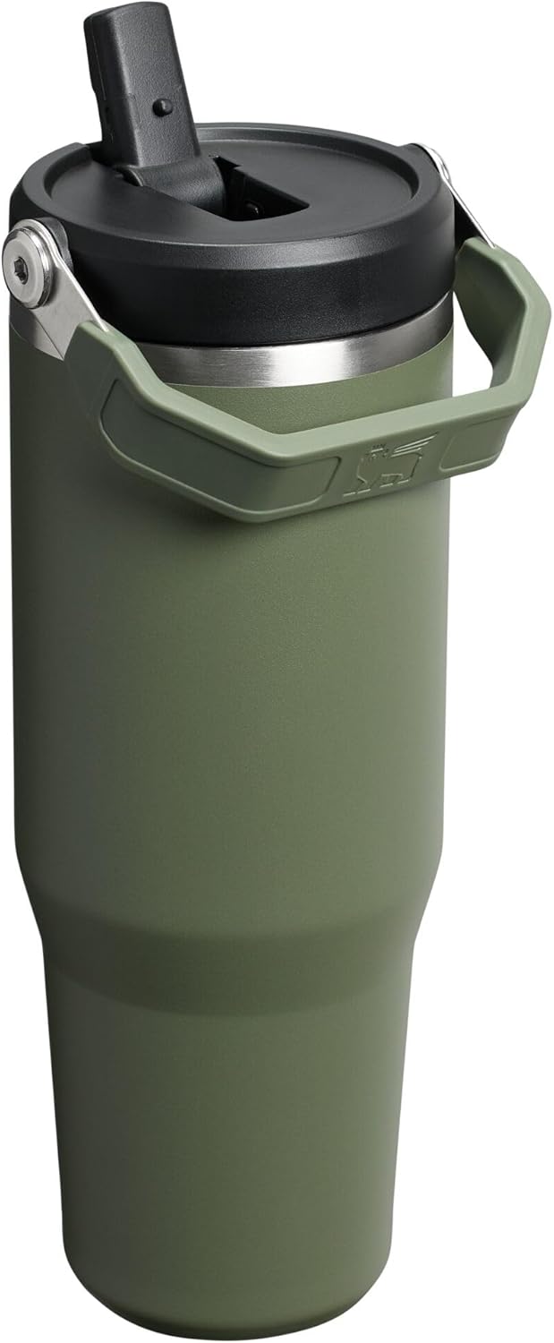 STANLEY IceFlow 2.0 - Vaso con pajita, 30 onzas, pino seco | Asa de...
