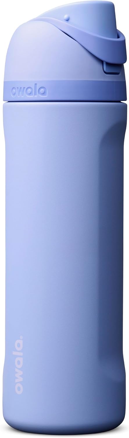 Owala FreeSip - Botella de agua de acero inoxidable de 24 onzas, co...
