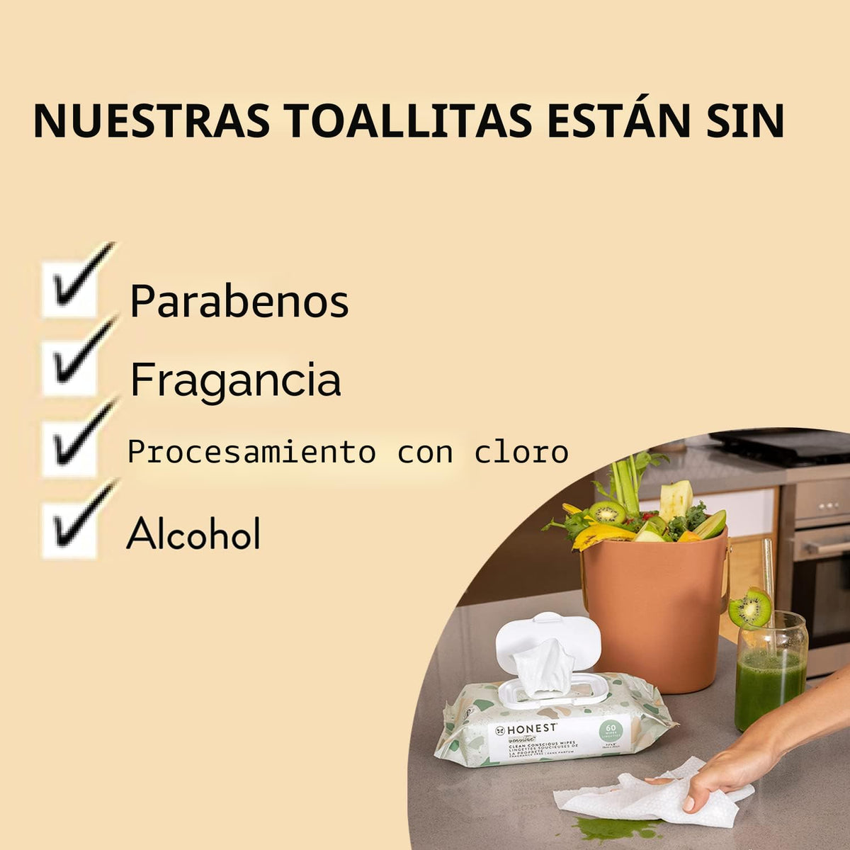 The Honest Company Toallitas hipoalergénicas multiusos para la piel...