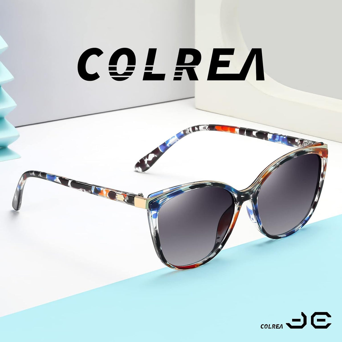 Colrea Gafas de Sol Modernas con Forma de Ojo de Gato para Mujer, E...