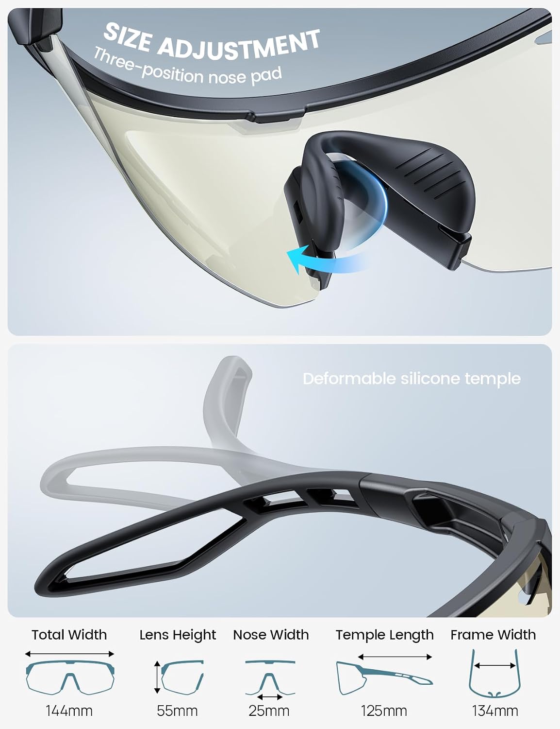 Lamicall Gafas de sol deportivas polarizadas de 0.85 oz para hombre...
