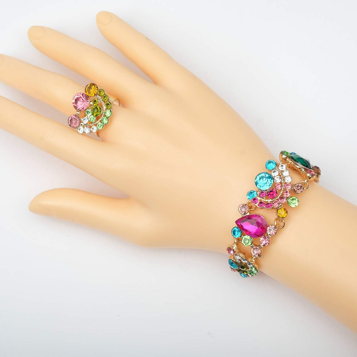 CSY Elegantes conjuntos de joyas de cristal para accesorios de vest...