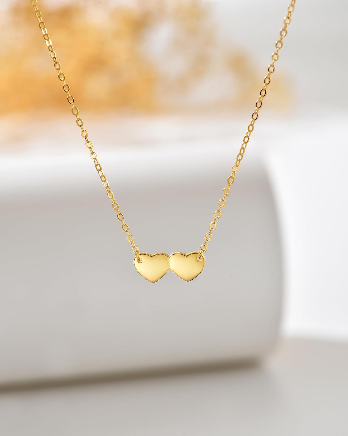 LOVECOM Collar de plata de ley S925 con corazón para mujer, delicad...