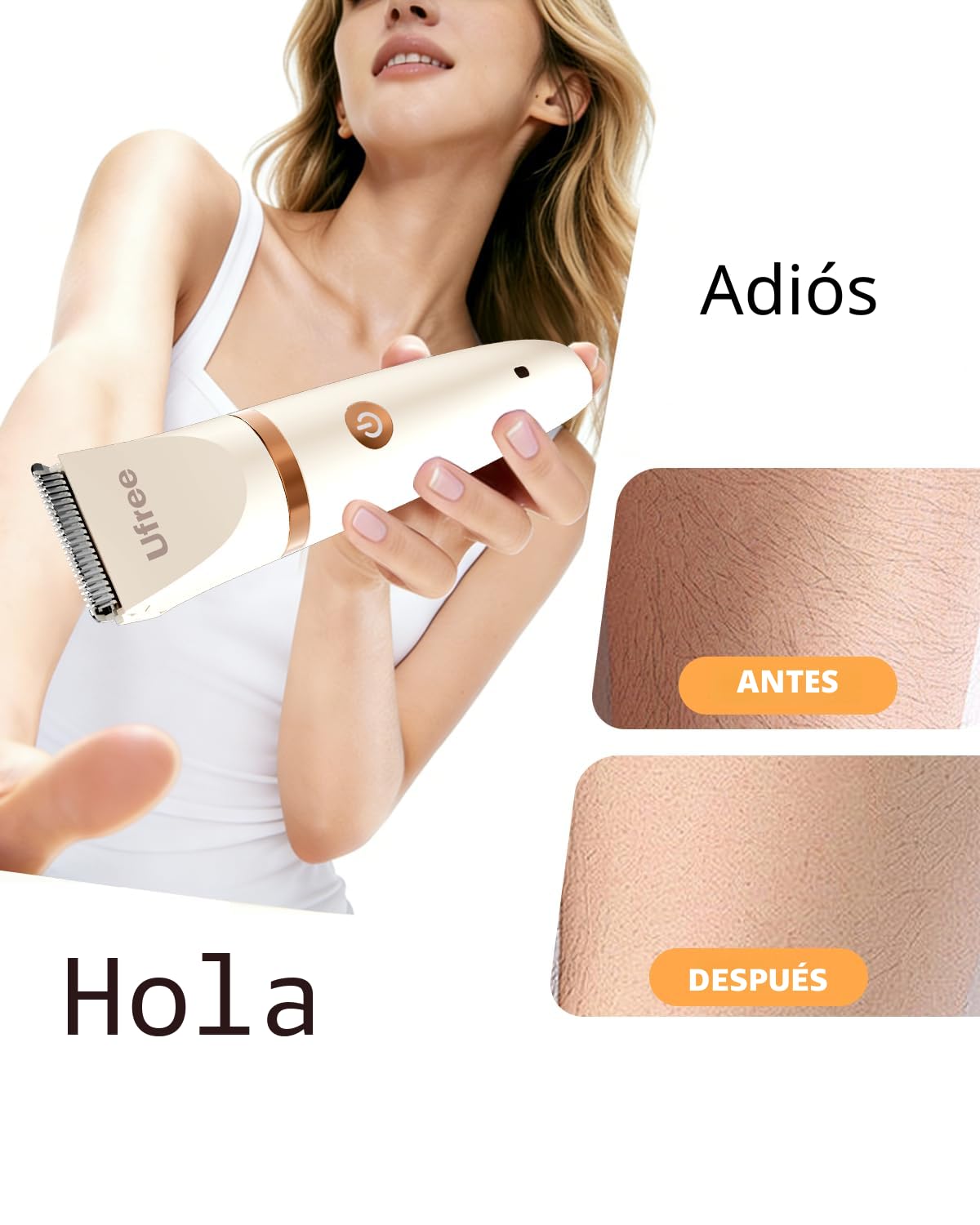 Ufree Maquinilla de Afeitar Eléctrica 3 en 1 para Mujer, Regalos pa...