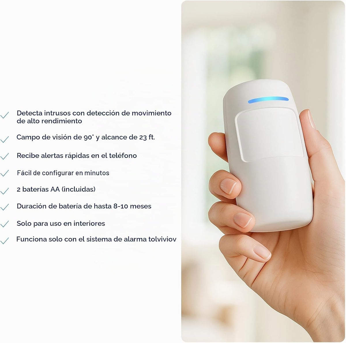 Paquete de 2 sensores de movimiento, compatible con el sistema de a...