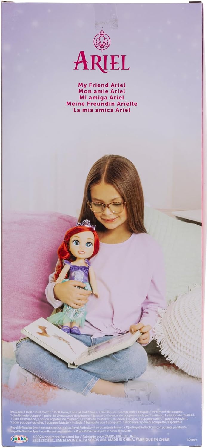 Muñeca Disney Princess, mi amiga, Ariel de 14 pulgadas de alto. Inc...
