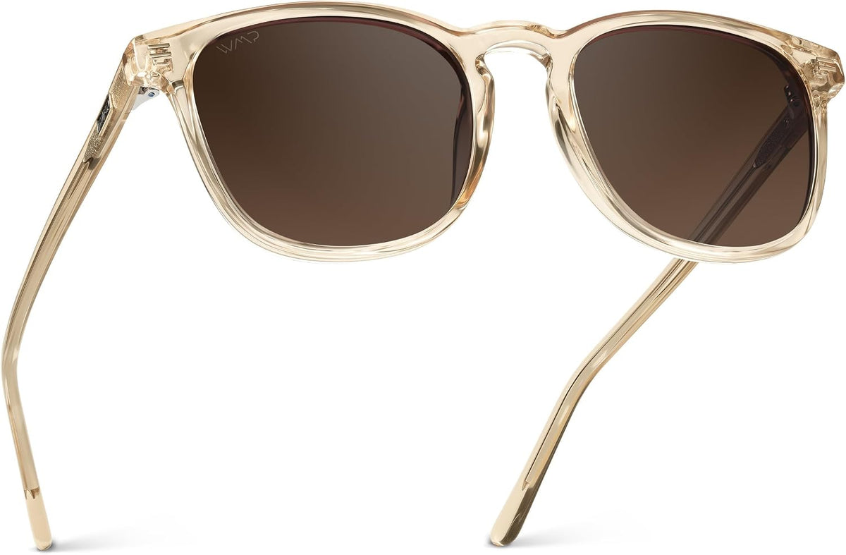 WMP Eyewear - Gafas de sol polarizadas modernas y redondas para hom...