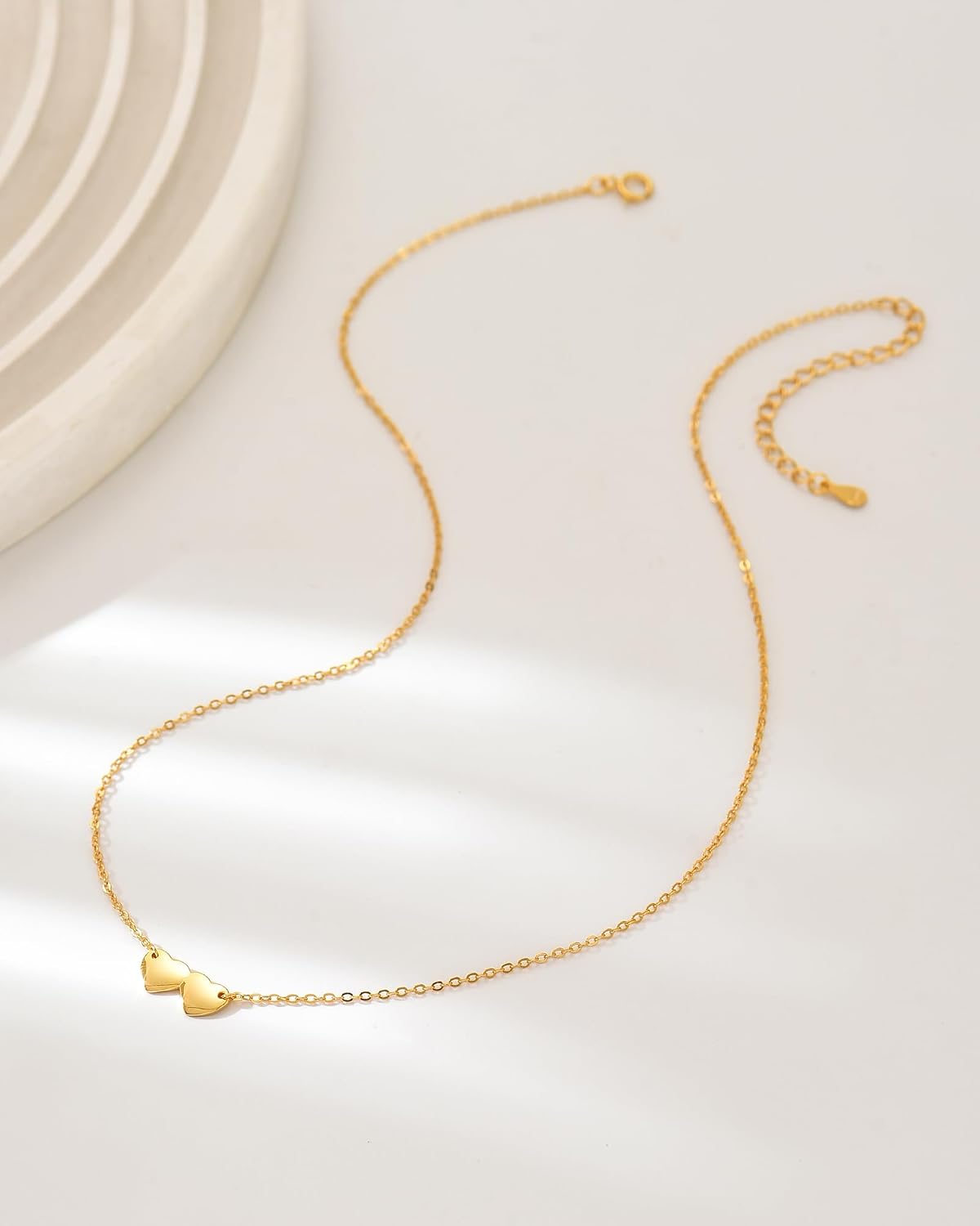 LOVECOM Collar de plata de ley S925 con corazón para mujer, delicad...