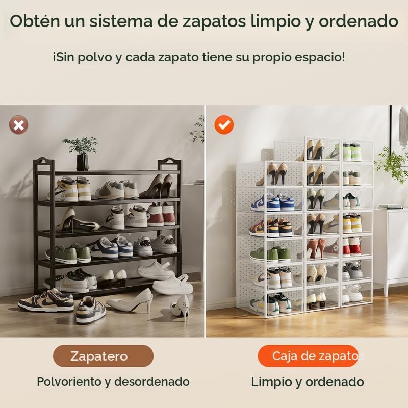 Pinkpum Paquete de 15 cajas de almacenamiento de zapatos extragrand...