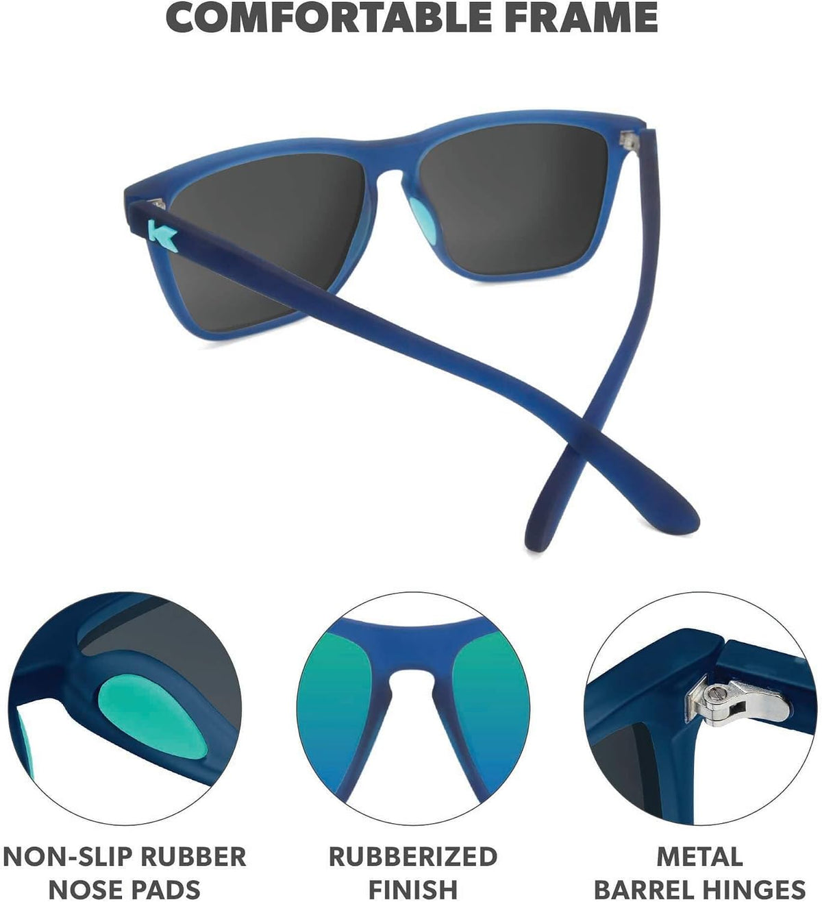 Knockaround Gafas de sol polarizadas cuadradas para hombres y mujer...