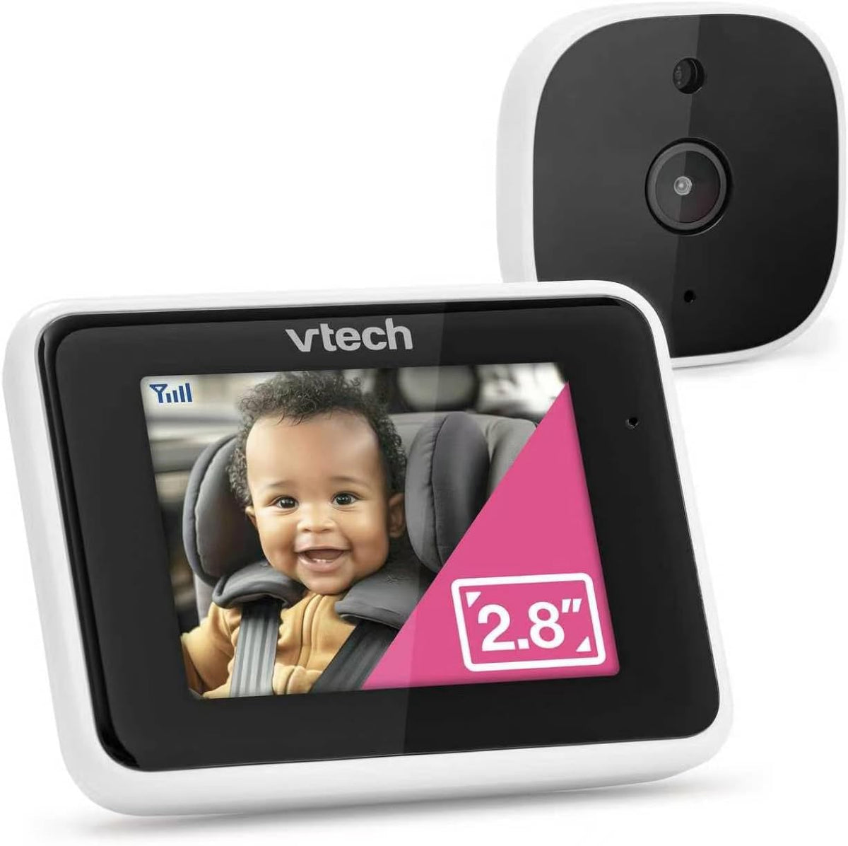 VTech Cámara de coche para bebé para asiento trasero, visor de mont...