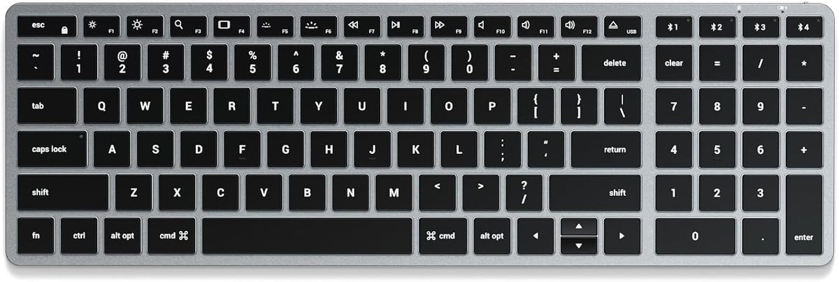 Teclado retroiluminado Bluetooth Satechi Slim X2, sincronización mu...