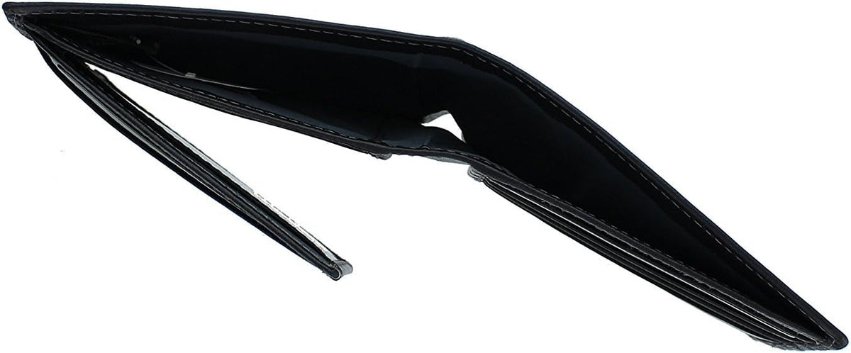 Timberland Billetera plegable de cuero para hombre, color negro, ta...