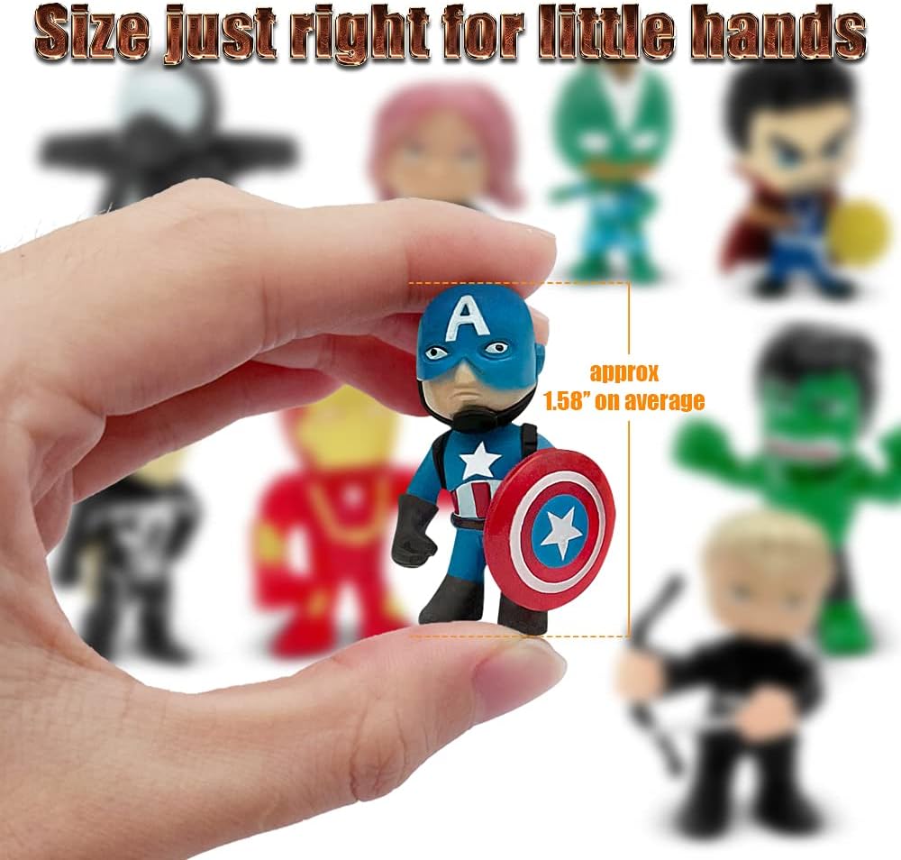 DLOCVN Mini Juguetes de Superhéroes, 26 Piezas Minifiguras Pequeñas...