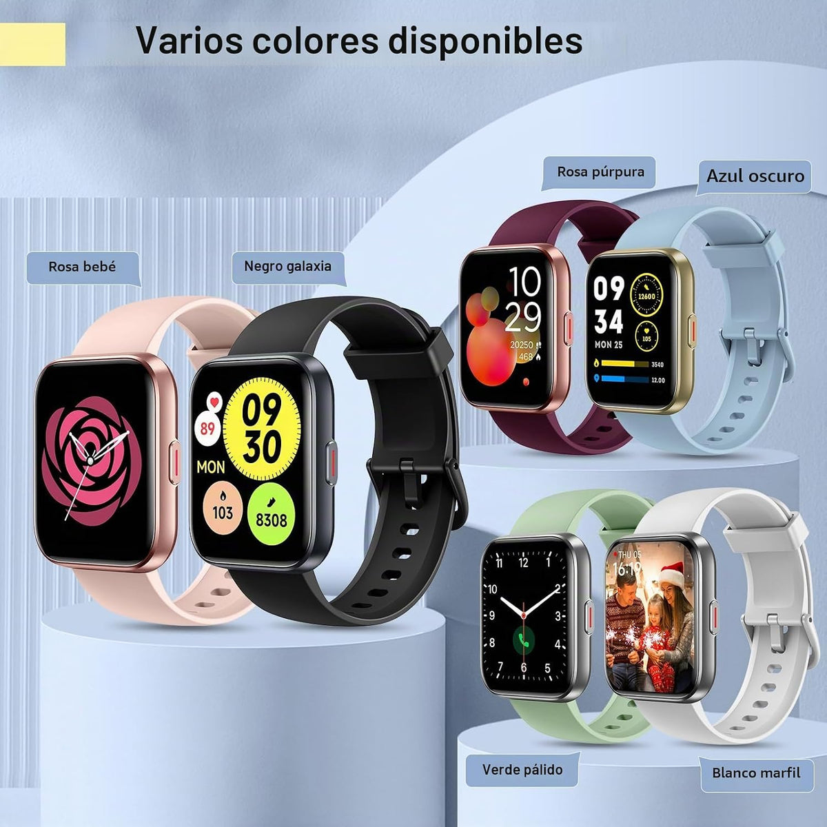 Quican Relojes inteligentes para hombres y mujeres, compatibles con...