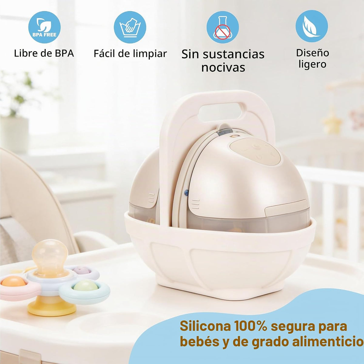 FANTOVO Soporte para extractor de leche de silicona, base antiincli...