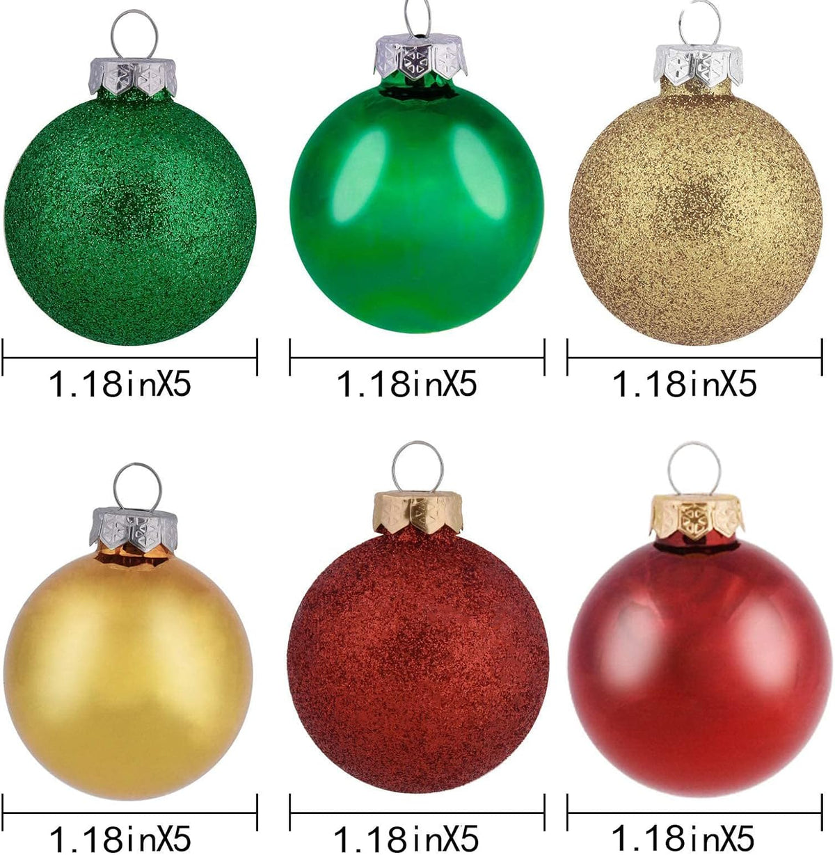 Adornos de bola de Navidad de 30 quilates, decoración de árbol de N...