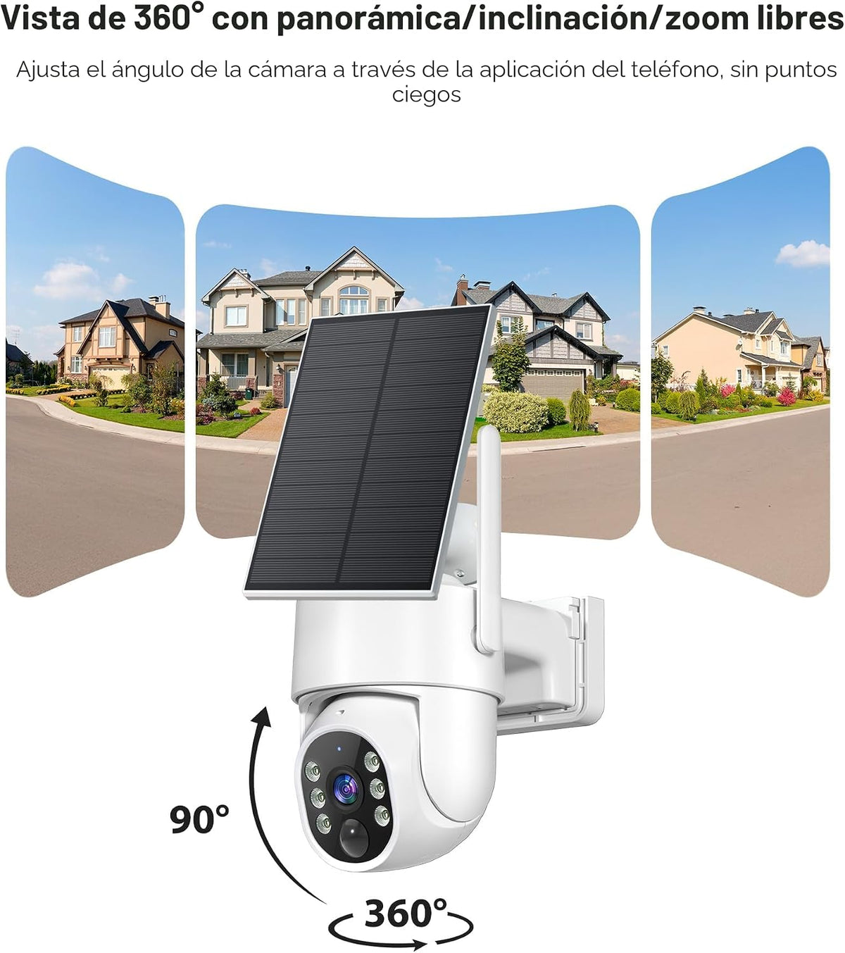 Gianteye Cámaras de seguridad solar 5G inalámbricas para exteriores...