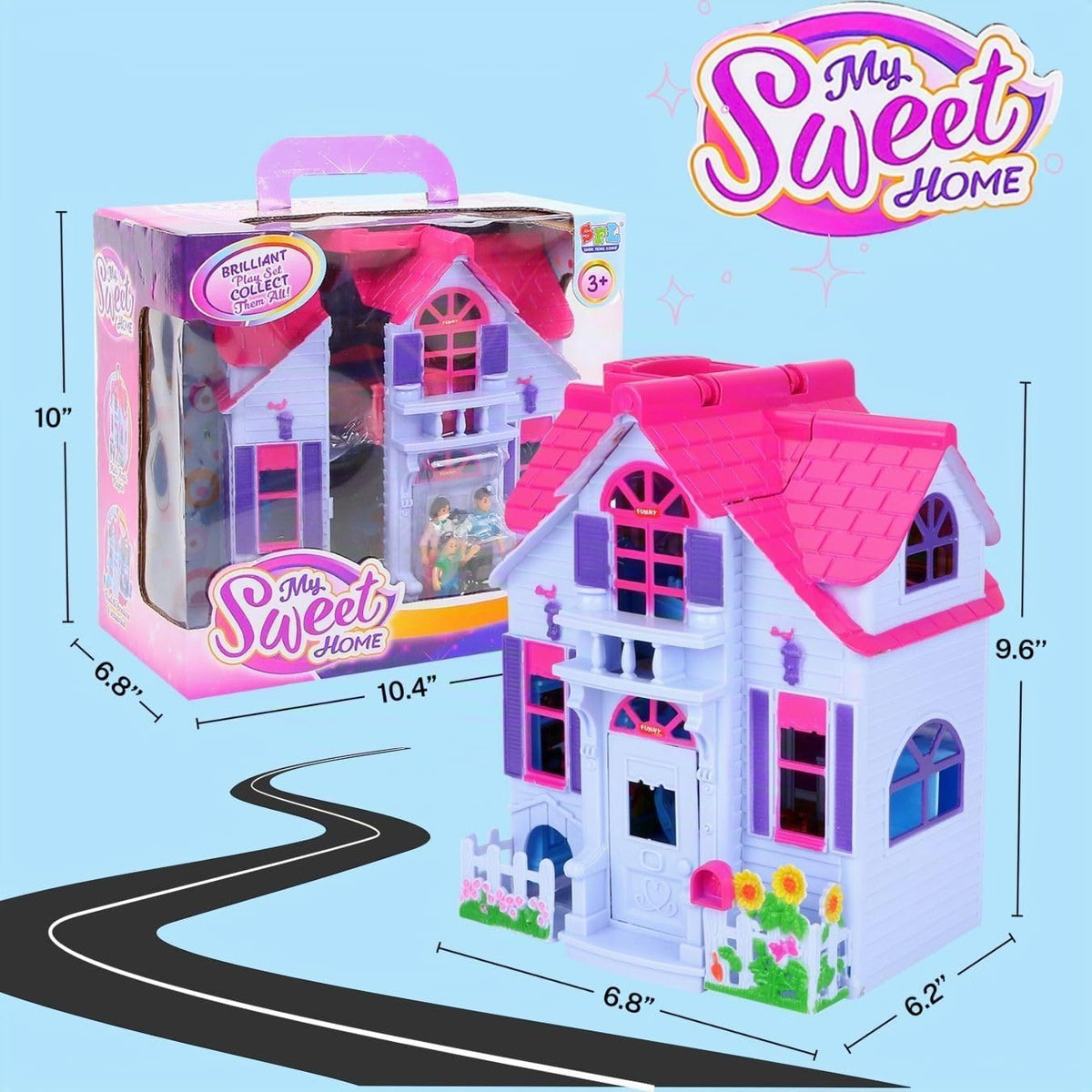 Liberty Imports Mi Hermosa Casa de Muñecas Fold and Go Pretend Play...