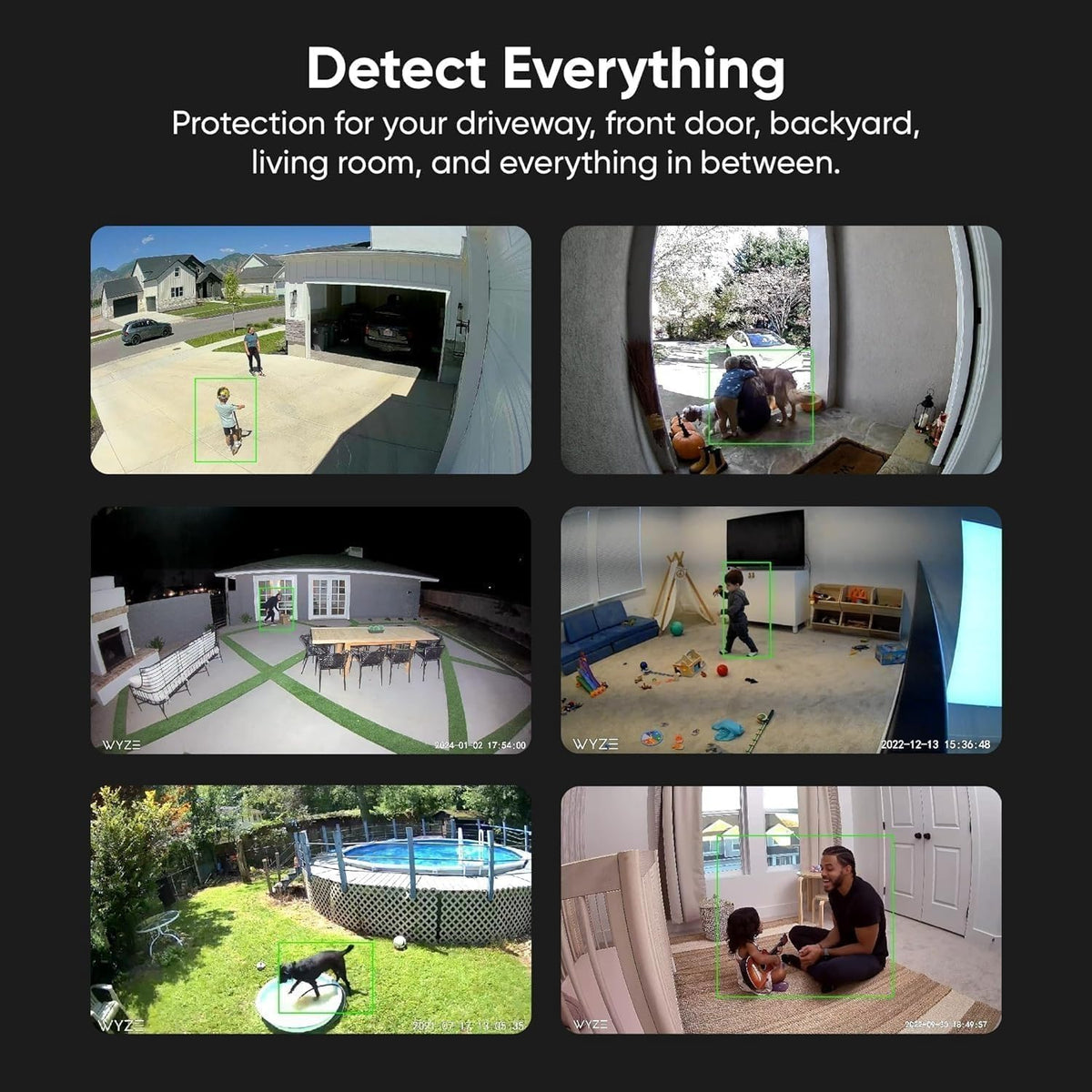 WYZE Cam v3, Cámara de seguridad para el hogar 1080P HD WiFi con ca...
