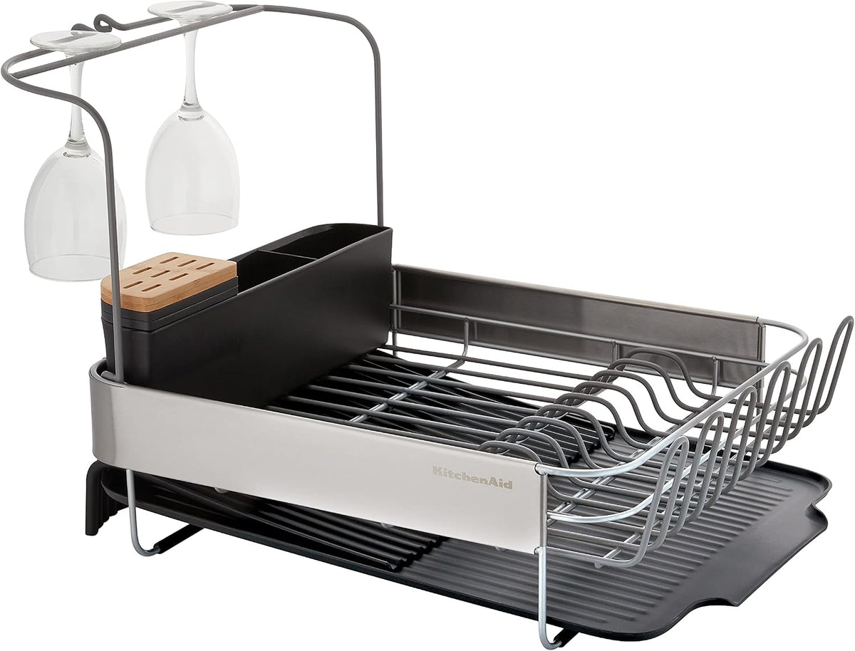 KitchenAid Escurridor de secado de platos expandible de tamaño comp...