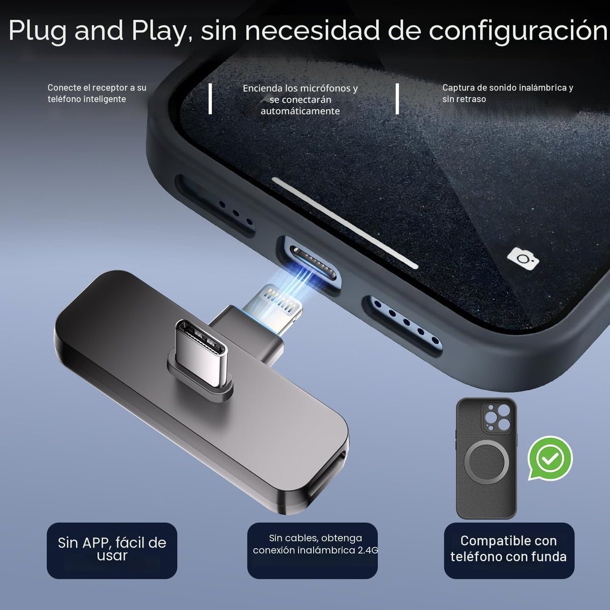 Bulatry - Paquete de 2 mini micrófonos inalámbricos de solapa para...