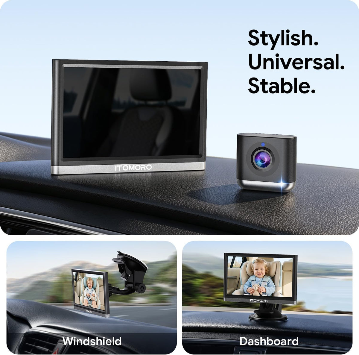 Itomoro Nuevo monitor de cámara de coche para bebé 2026 [1080P HD y...