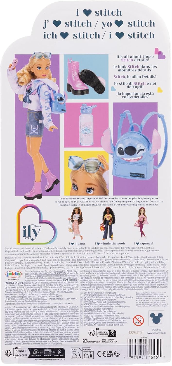 Disney ILY 4EVER - Muñeca de moda inspirada en puntadas, 11.5 pulga...