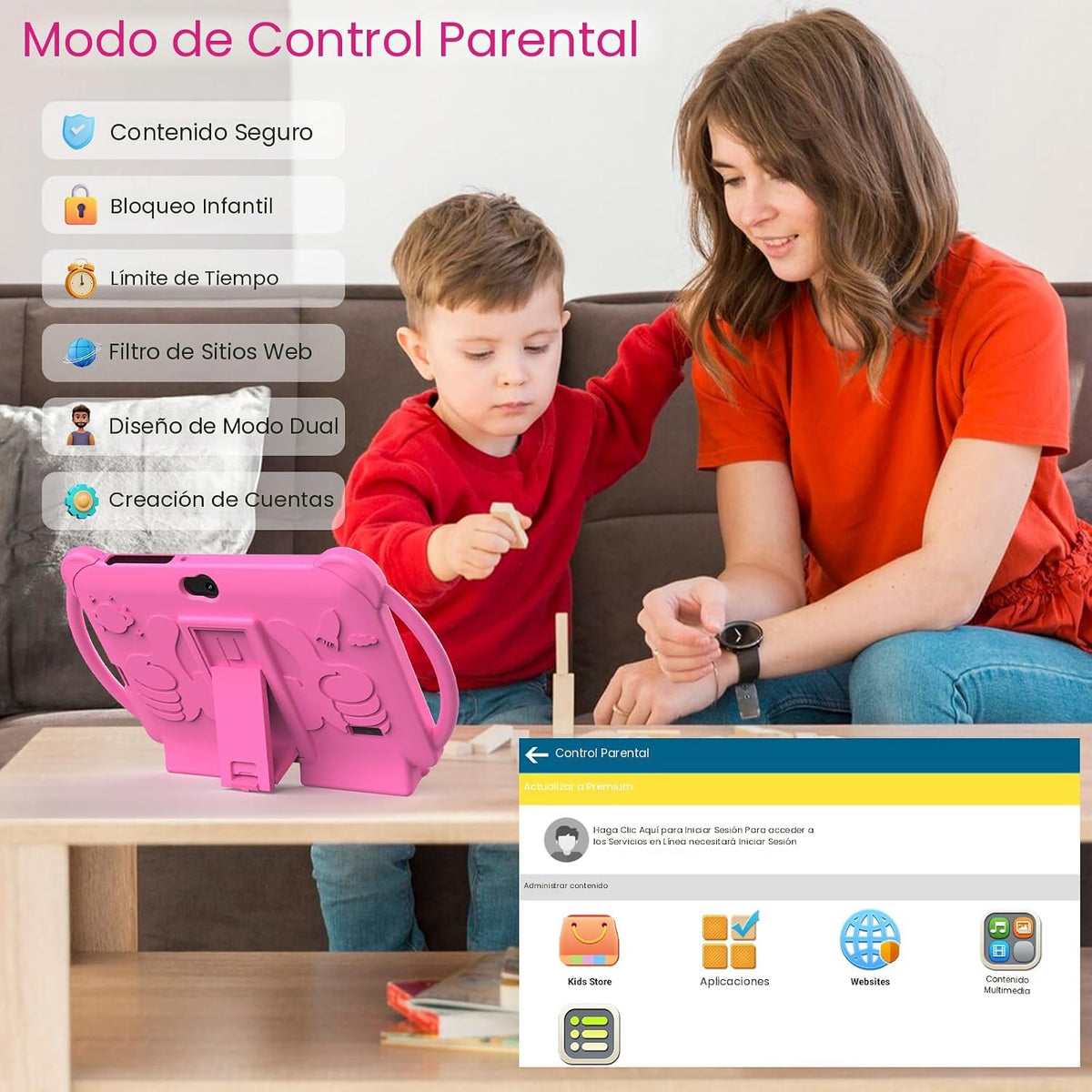 HOTTABLET Tableta para niños Android de 7 pulgadas, 4 GB de RAM 32...
