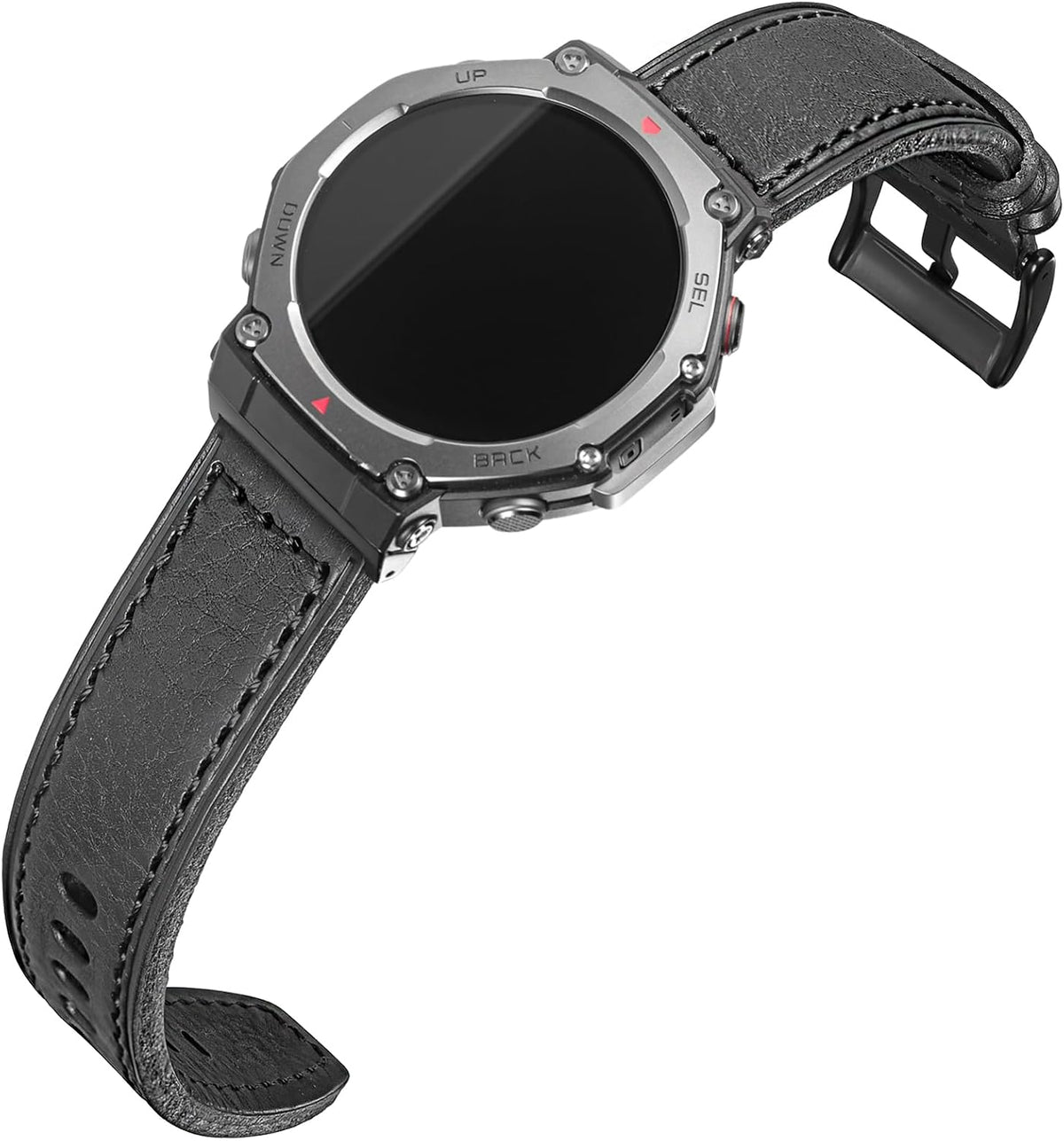 SMITHA Correa de reloj de cuero genuino compatible con Amazfit T-Re...