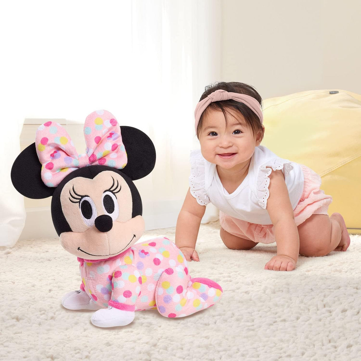 Disney Just Play - Peluche musical para bebés, Minnie Mouse, peluch...