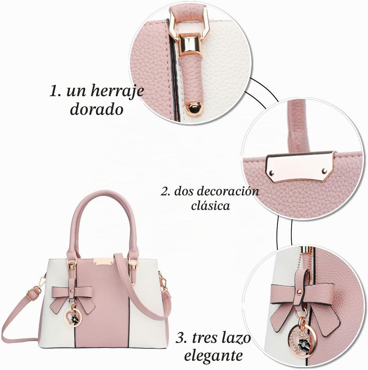 KKXIU Monederos y bolsos para mujer, Bolso tipo cartera con asa sup...