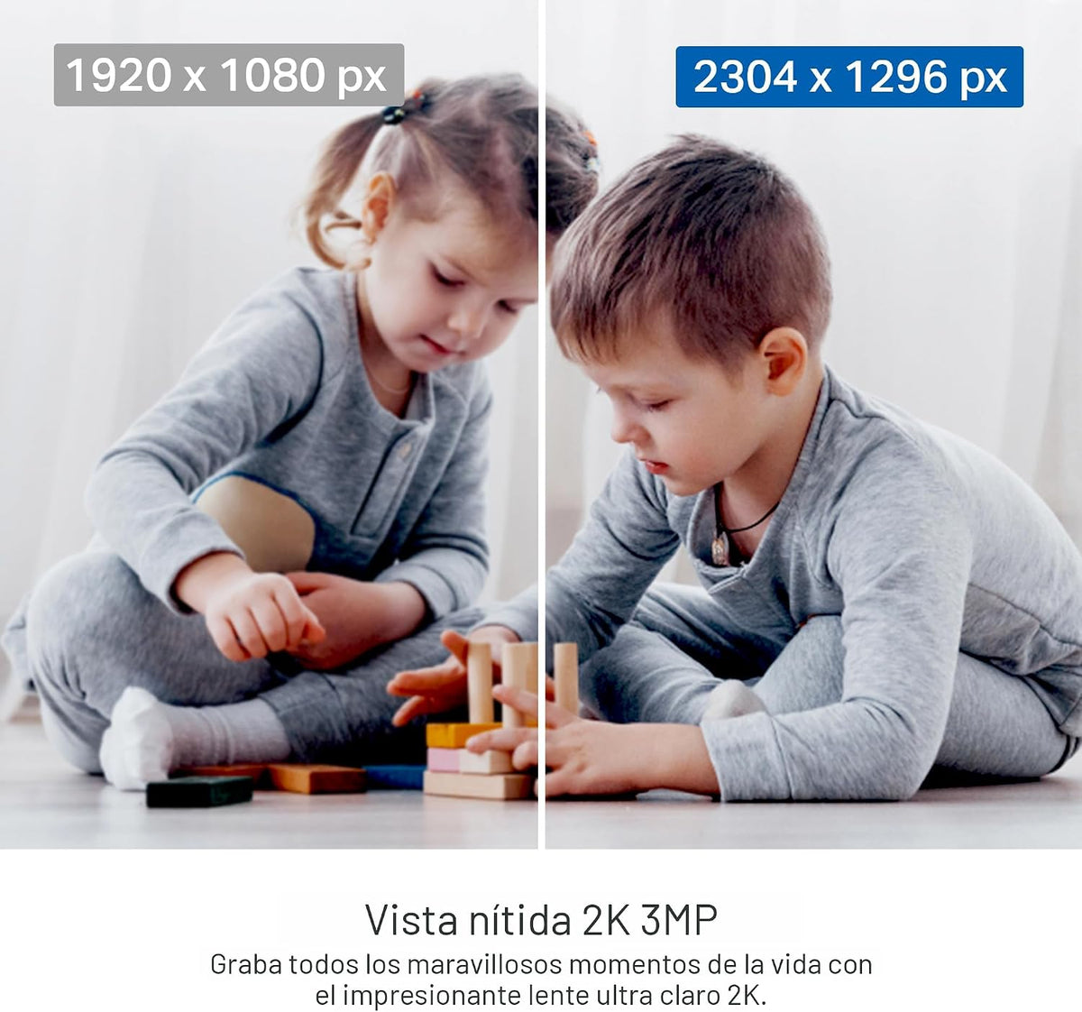 Cámara de seguridad Tapo 2K Pan Tilt para monitor de bebé, cámara p...