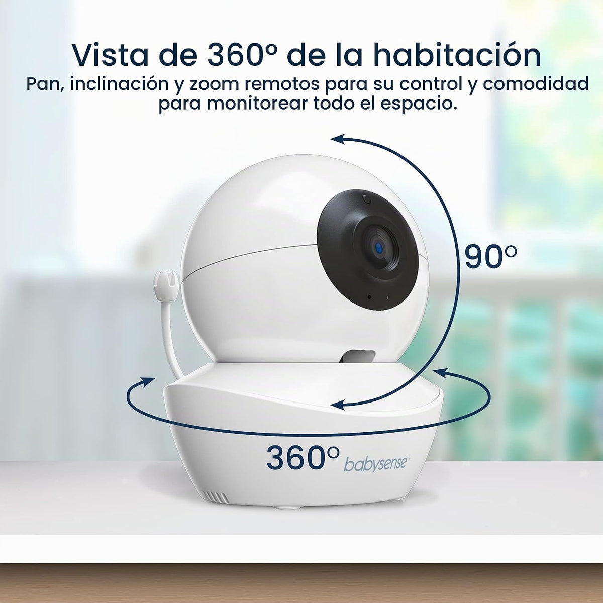 Babysense Monitor de bebé, pantalla dividida de 4.3", monitor d...