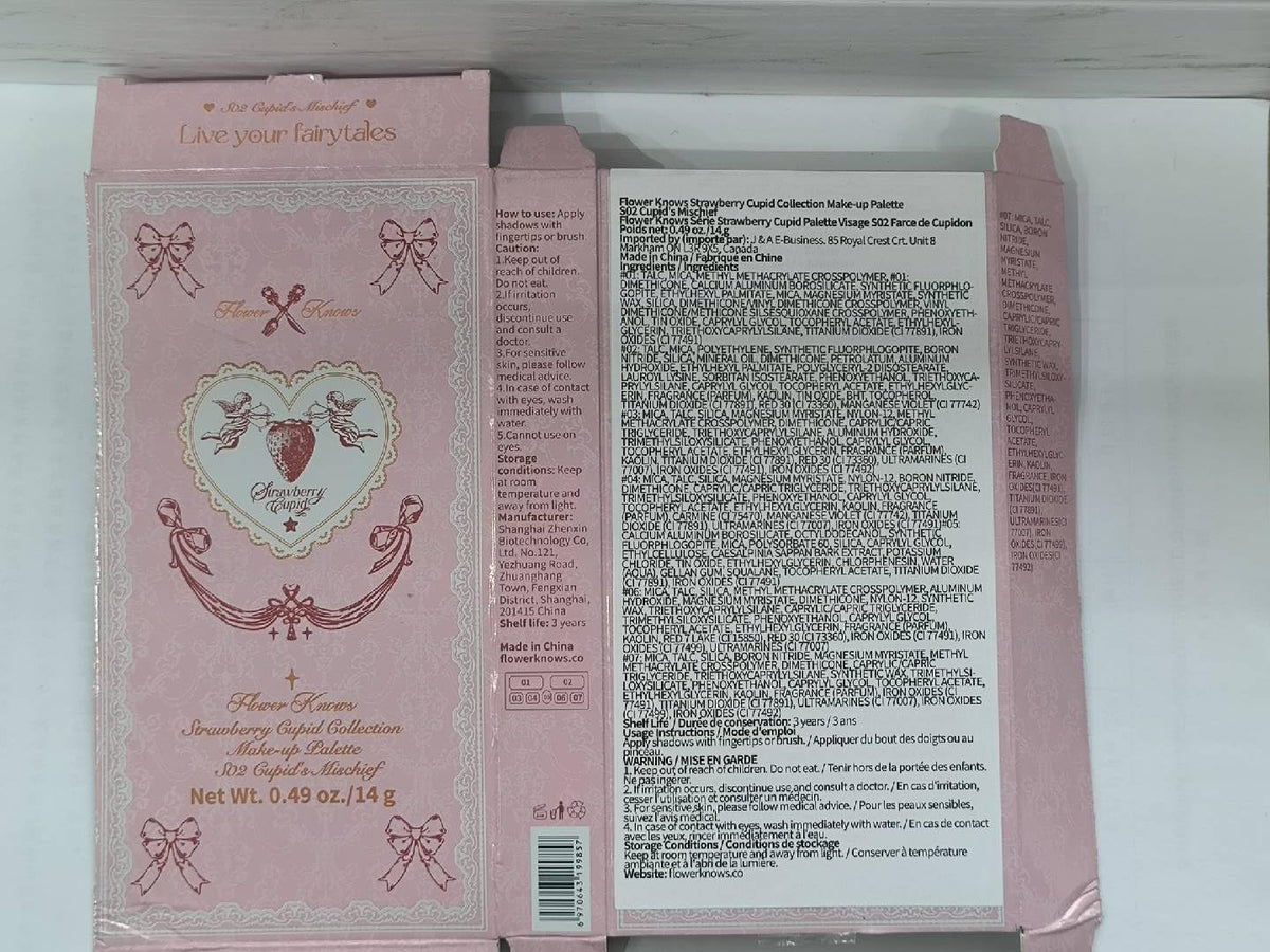 Flower Knows - Paleta de maquillaje de cupido de fresa con brocha p...