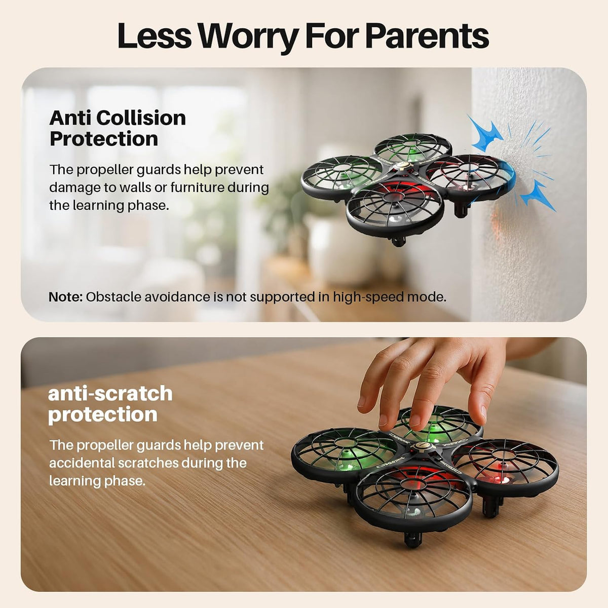 SYMA X100 - Dron de interior para niños de 8 a 12 años, evita obstá...