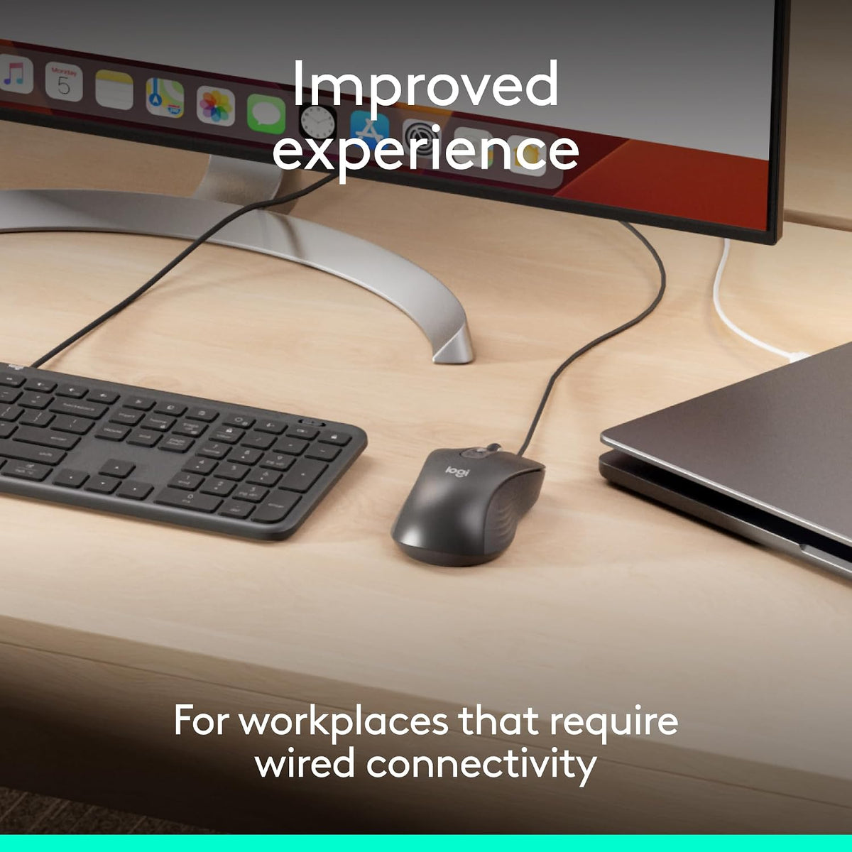Logitech Signature Wired M520 L Ratón óptico para empresas - Grafit...