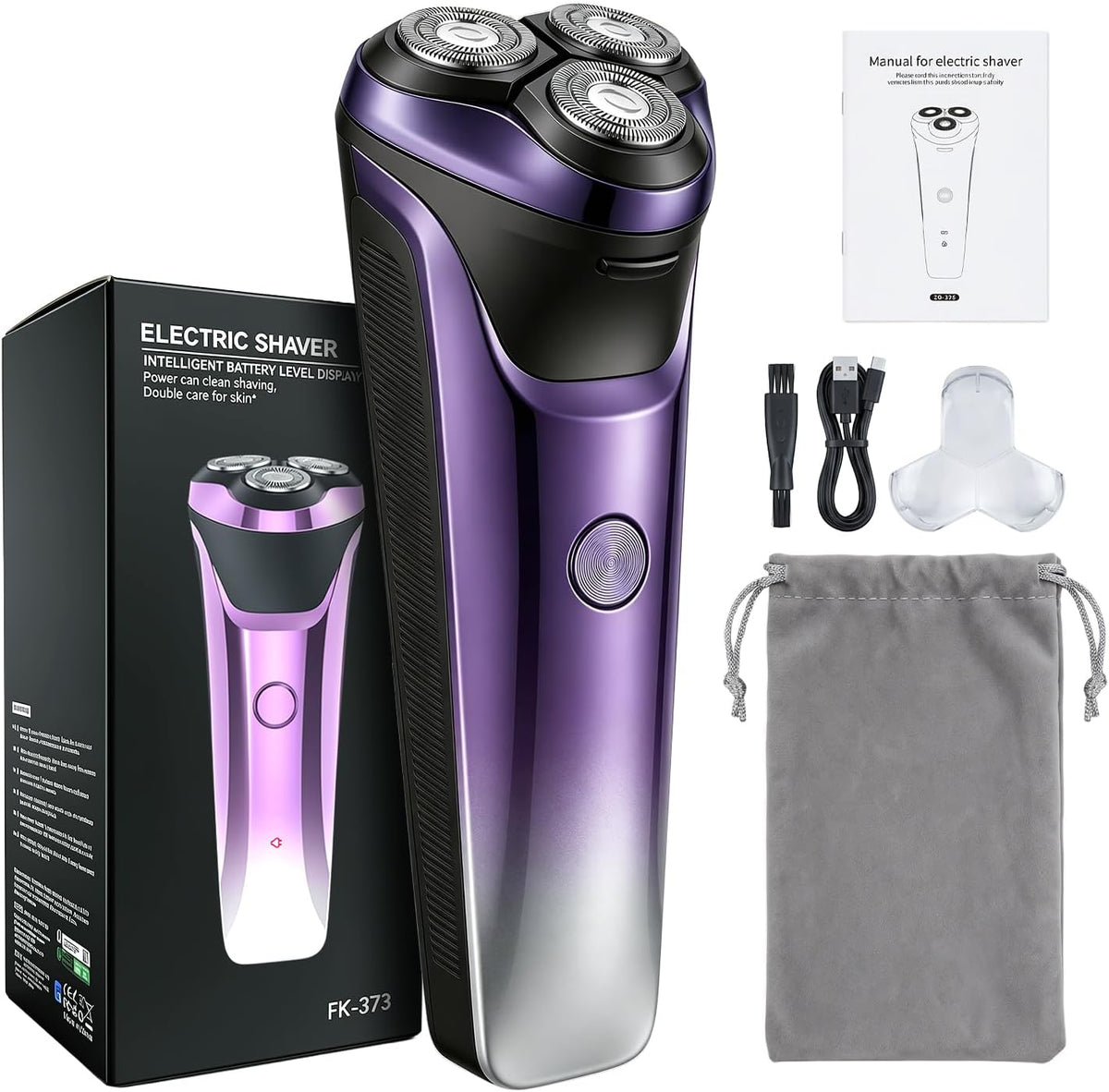 Ordele Maquinilla de afeitar eléctrica para hombres, afeitadora elé...